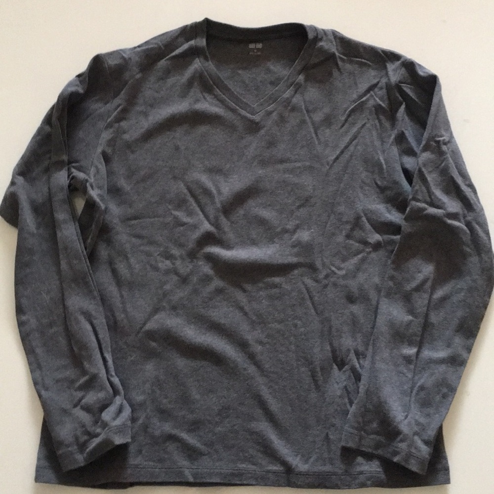[Uniqlo] Men's Long Sleeve Grey Thermal Shirt